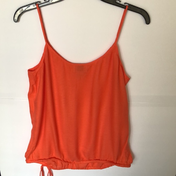 LOFT Camisole Orange Coral Spaghetti Strap Loose Fit Top Size S - Picture 2 of 5